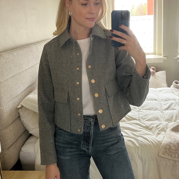 Zara Gold Button Soft Touch Jacket - Picture 3 of 9